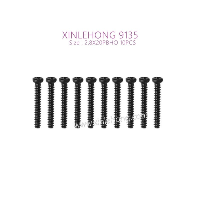 15-LS12-XINLEHONG-TOYS-9135-Parts-Round-Headed-Screw-2.8X20PBHO-10PCS