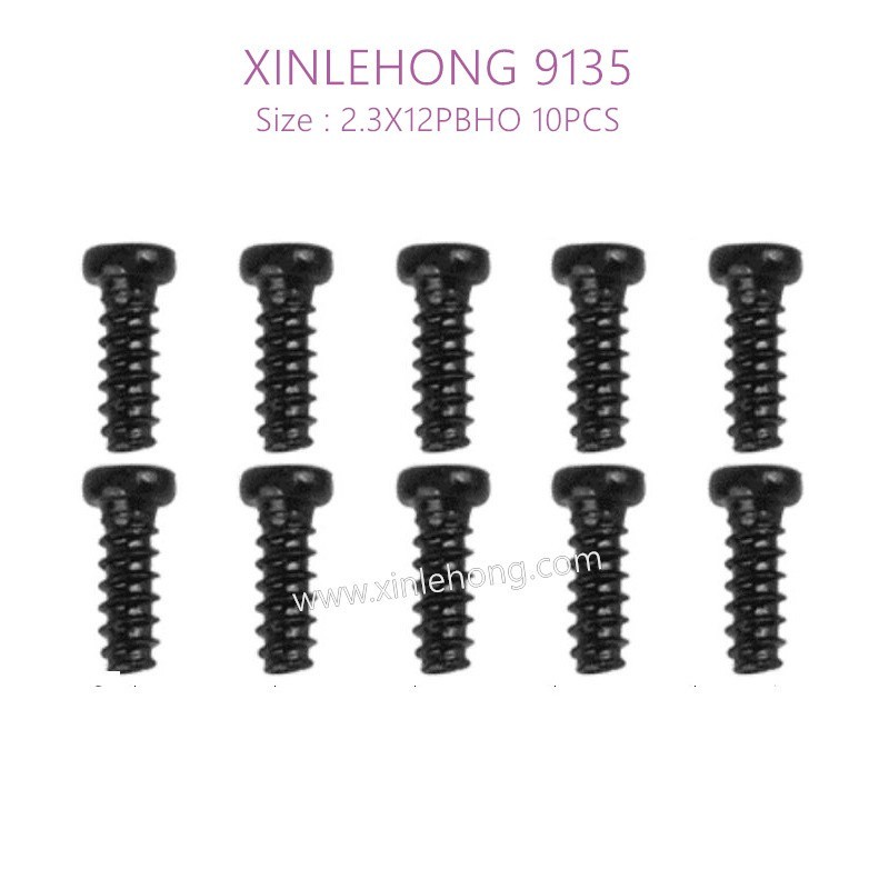 30-LS02-XINLEHONG-TOYS-9135-Parts-Round-Headed-Screw-2.3X12PBHO-10PCS