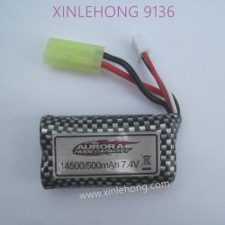 30-DJ02-xinlehong-9136-parts-Battery-7.4V-500mAh-Green-Plug