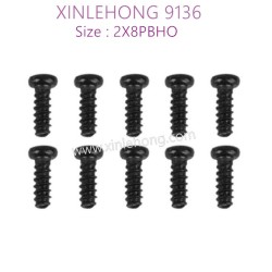 48-xinlehong-9136-parts-Round-Headed-Screw-2X8PBHO-30-LS01-10PCS
