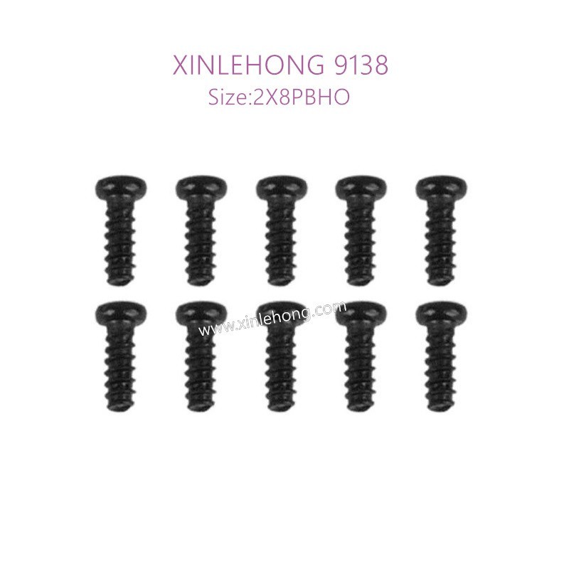 48-xinlehong-9138-parts-Round-Headed-Screw-2X8PBHO-30-LS01-10PCS