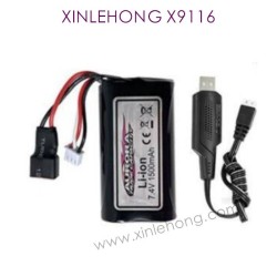 XINLEHONG_TOYS_X9116_Parts-7.4V_1500mAh_Battery_and_Charger