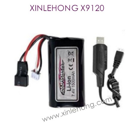 XINLEHONG_Toys_X9120_7.4V_1500mAh_Battery_and_Charger